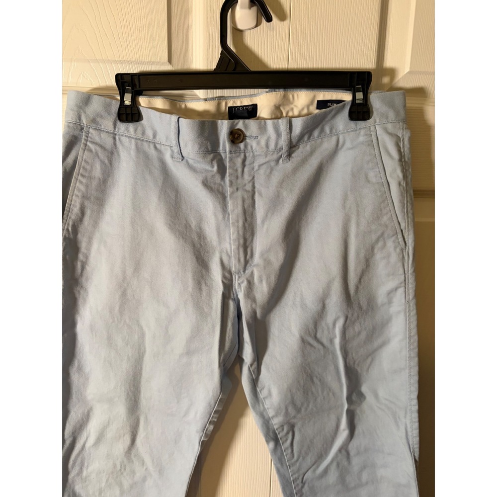 J.Crew Flex Slim Fit Chino Pants Light Blue Mens 32x30 Stretch Twill Trousers - Picture 4 of 6